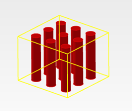 Schematic of the 3x3 pillar structure